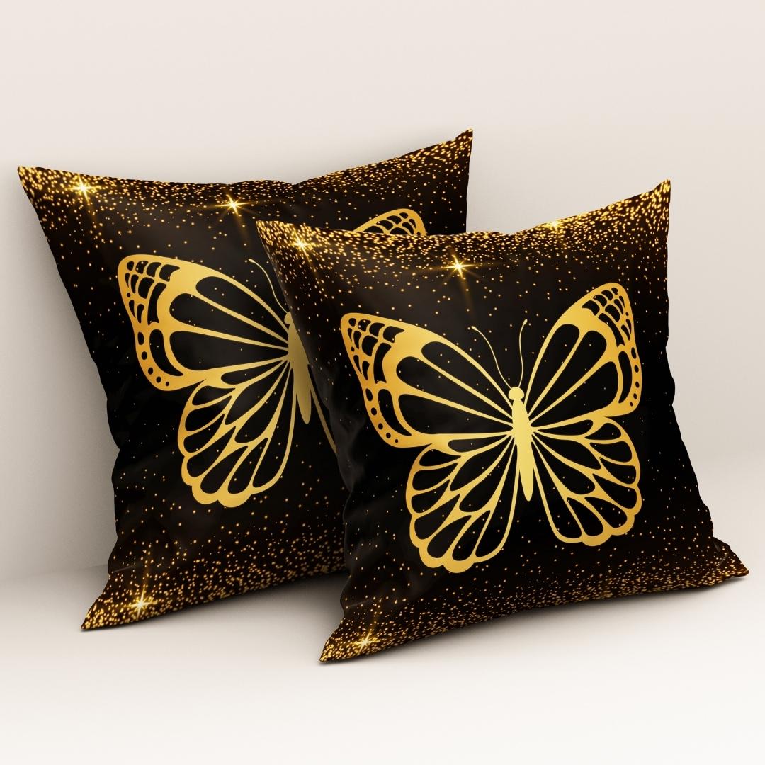 Golden Butterfly Spark: Cushion Cover - Pack of 12
