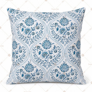 Blue Medallion Pattern Cushion Cover Pack of 12