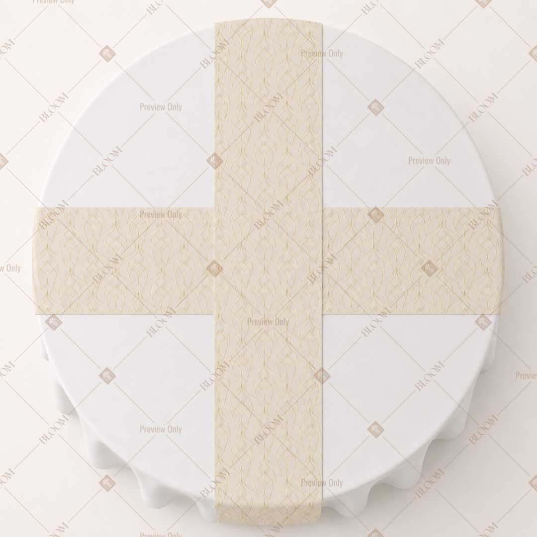 Ivory Solid Table Runner Pack Of 12