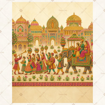 Traditional Indian Wedding Portrait Rectangle Backdrop