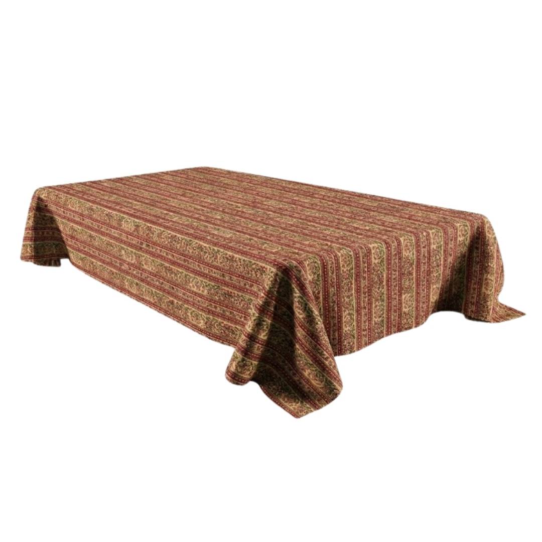 Red Heritage Stripe Rectangle Table Cover - Pack Of 6