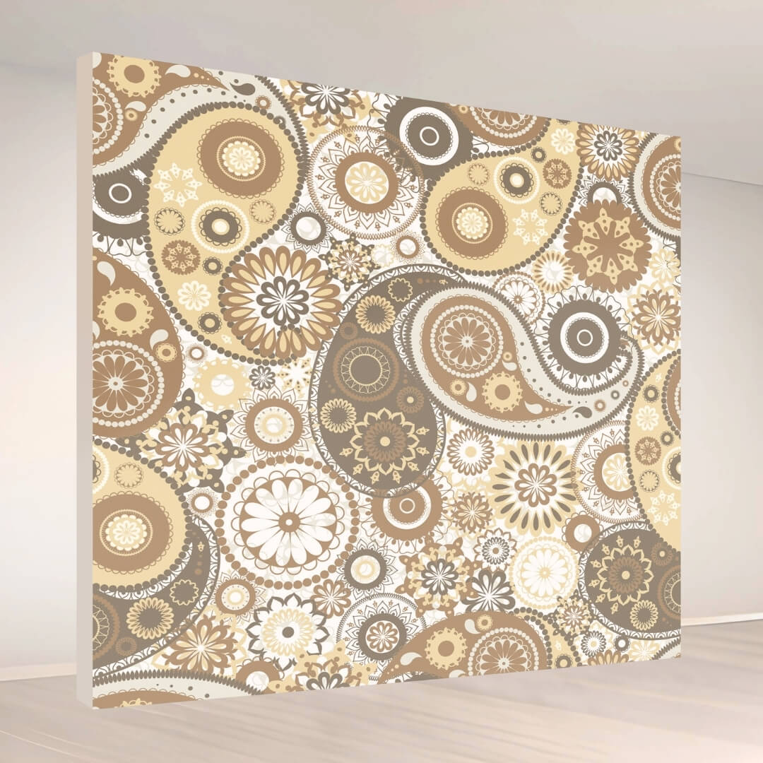 Golden Paisley Glow: Backdrop - square