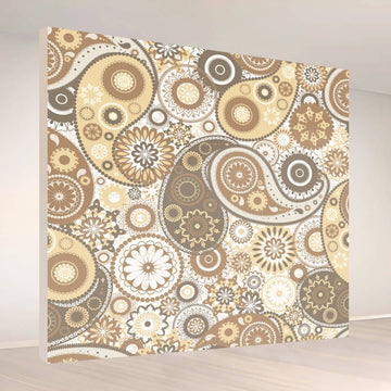 Golden Paisley Glow: Backdrop - square
