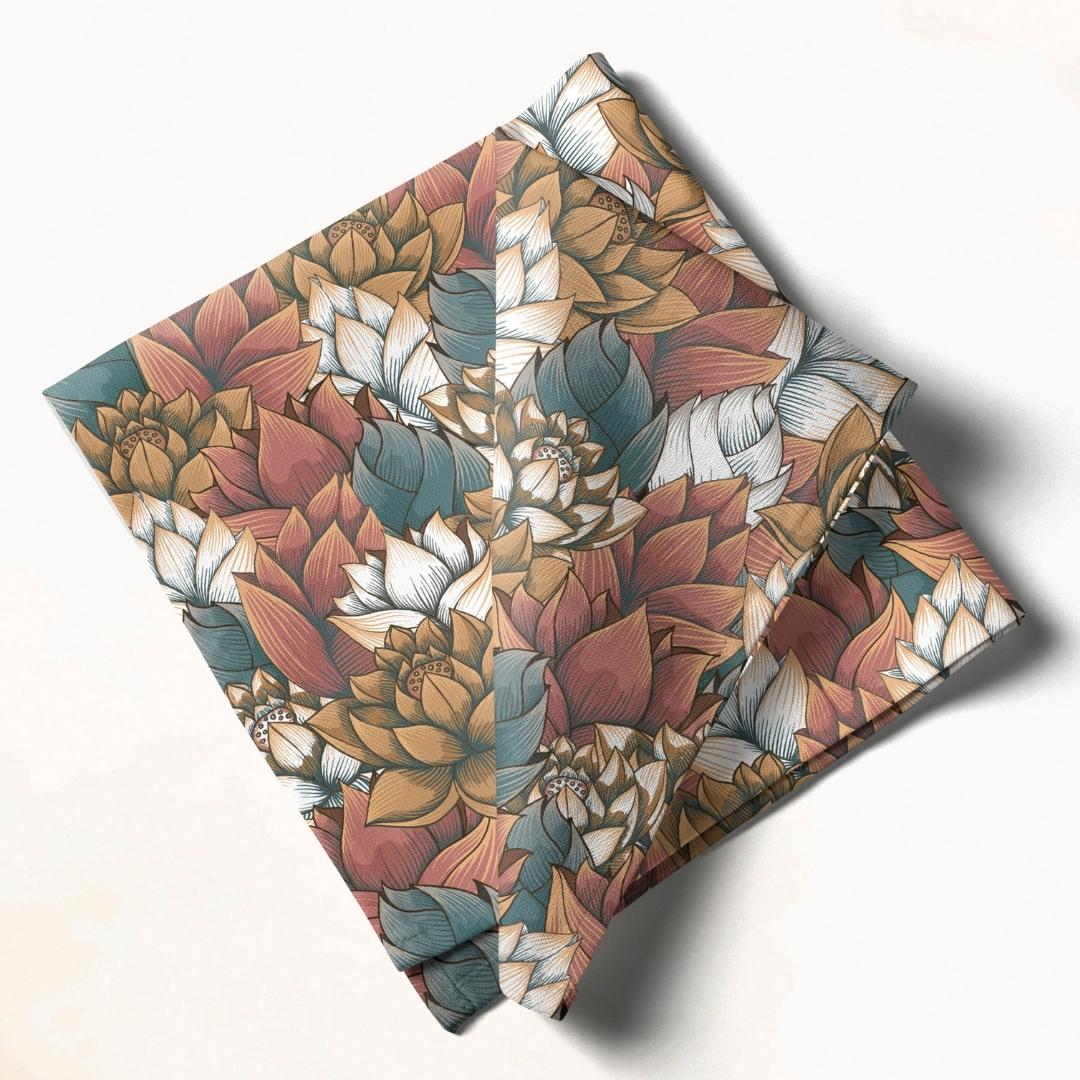 Rustic Lotus: Napkins 18" X 18" - Pack Of 20