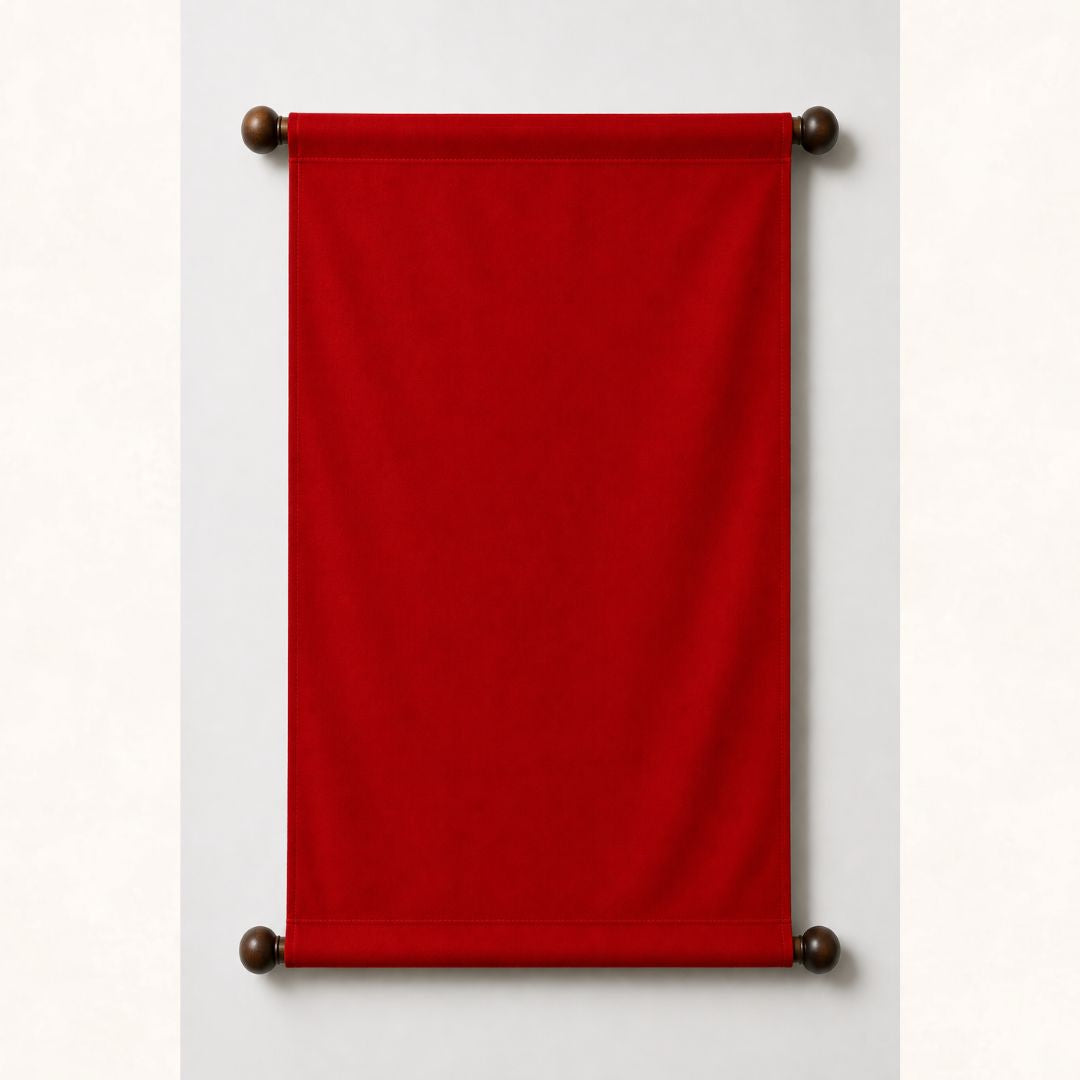 DARK RED HANGING SCROLLS