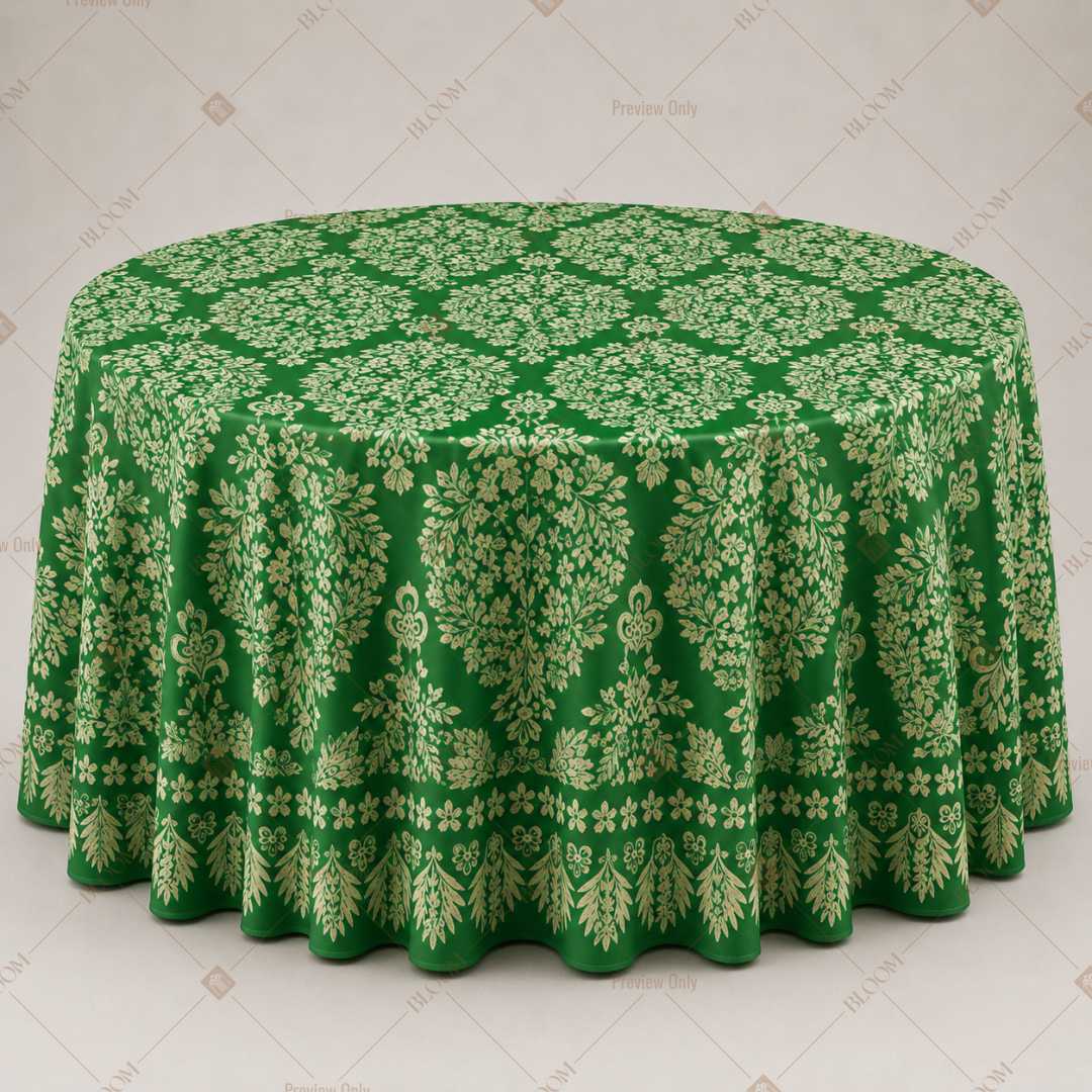 Emerald Mughal Floral Table Cover Pack Of 6