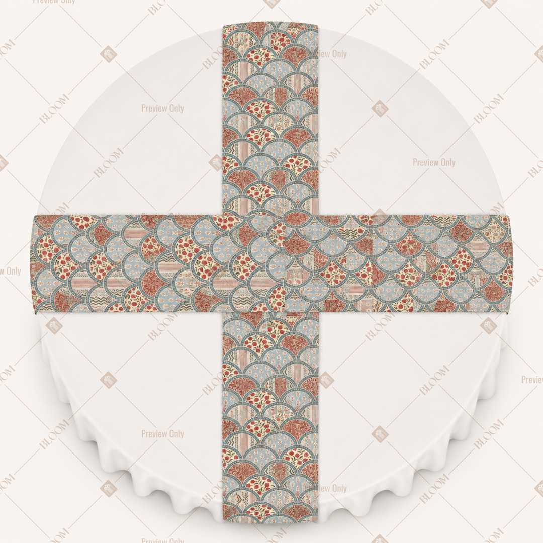 Taupe Floral Trellis Table Runner Pack Of 12
