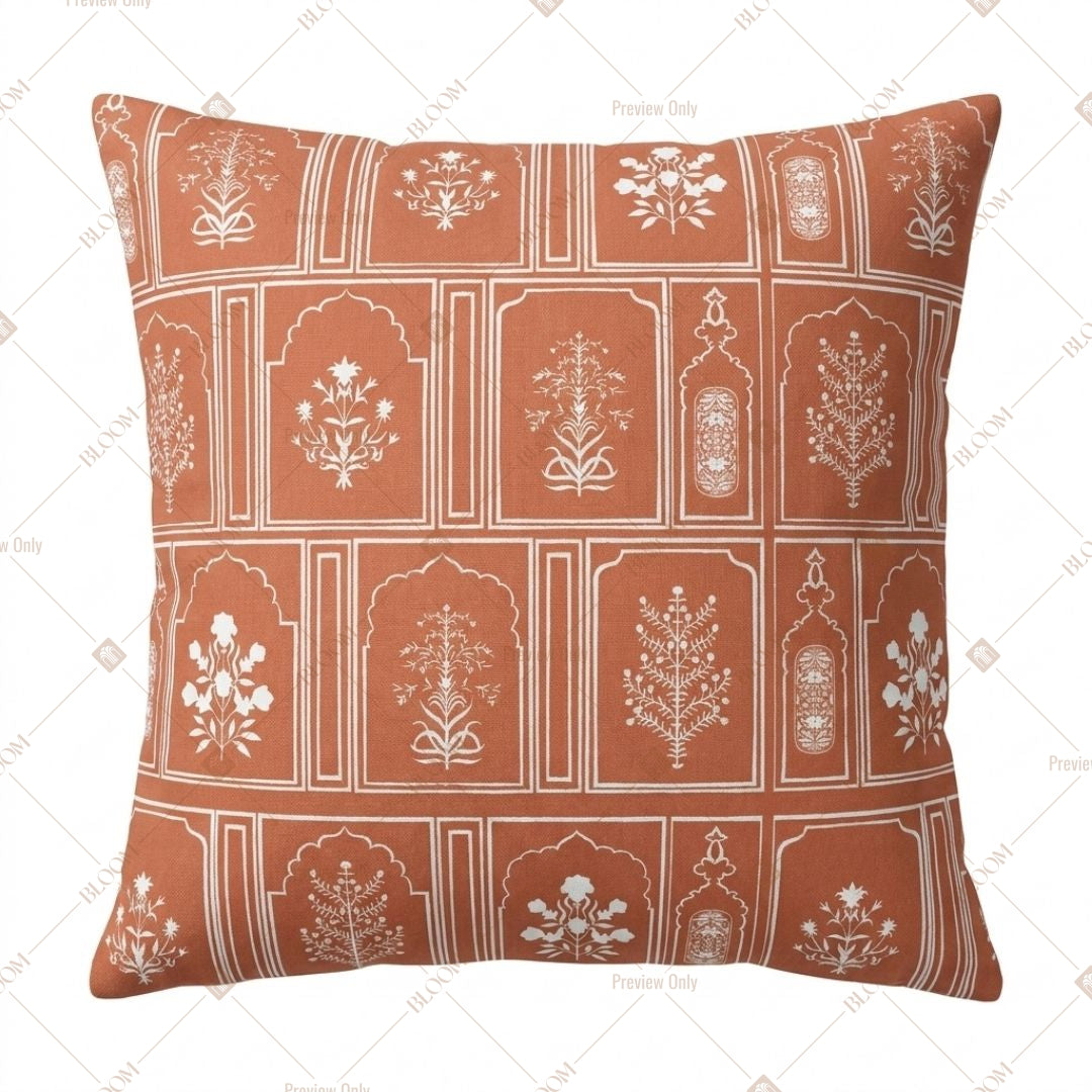 Terracotta Ethnic Pattern Cushion Cover Pack of 12