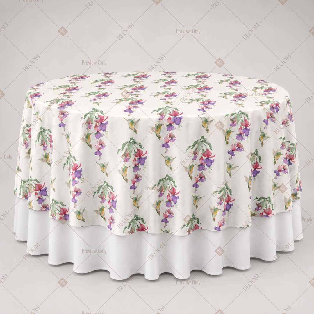 Lavender Wildflower Stripe Table Overlay Pack of 6