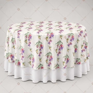 Lavender Wildflower Stripe Table Overlay Pack of 6