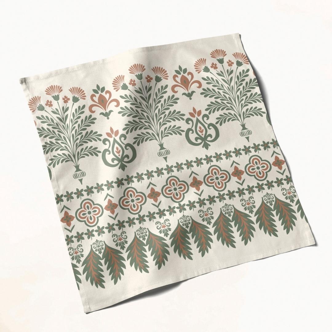Floral Border: Napkins 18" X 18" - Pack Of 20