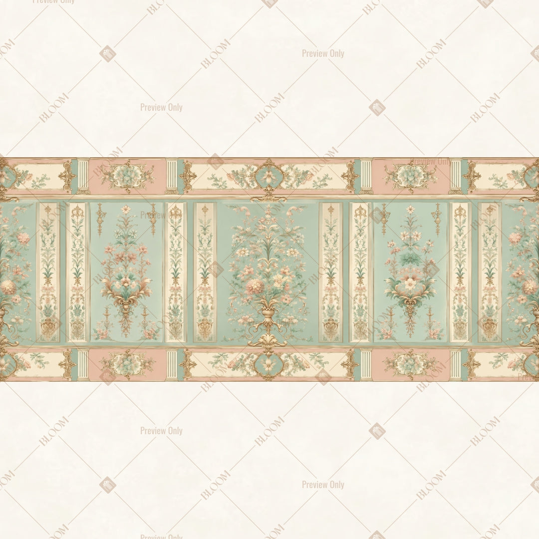 Mint French Palace Panels Wide Backdrop