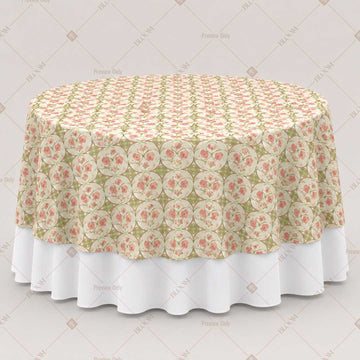 Peach Floral Trellis Table Overlay Pack of 6