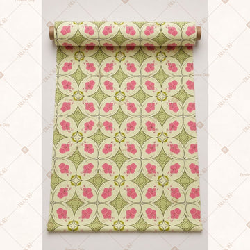 Pink Geometric Motif Fabric Roll Pack of 25