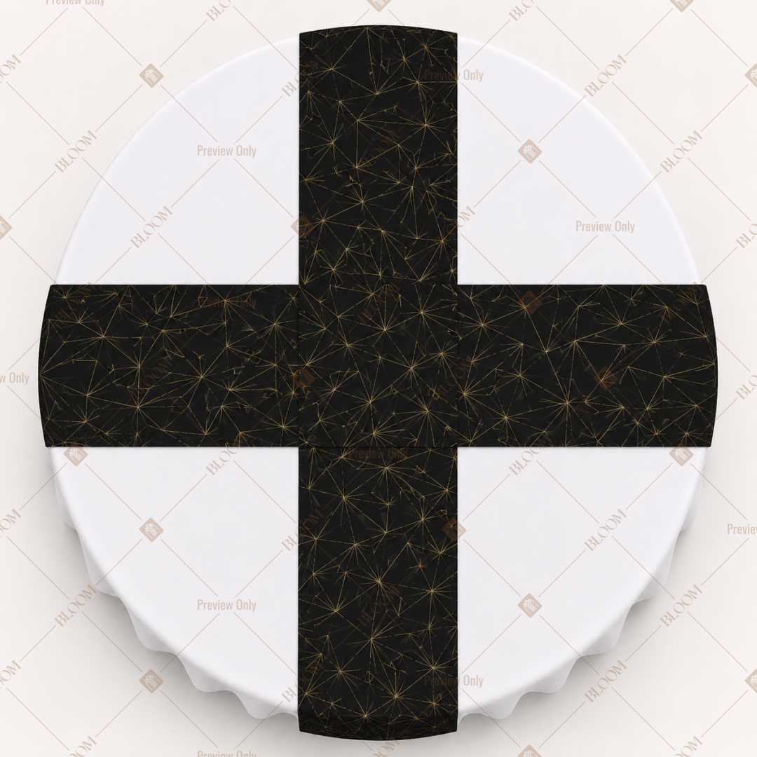 Black Gold Luxe Table Runner Pack Of 12