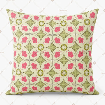 Pink Geometric Floral Cushion Cover Pack of 12