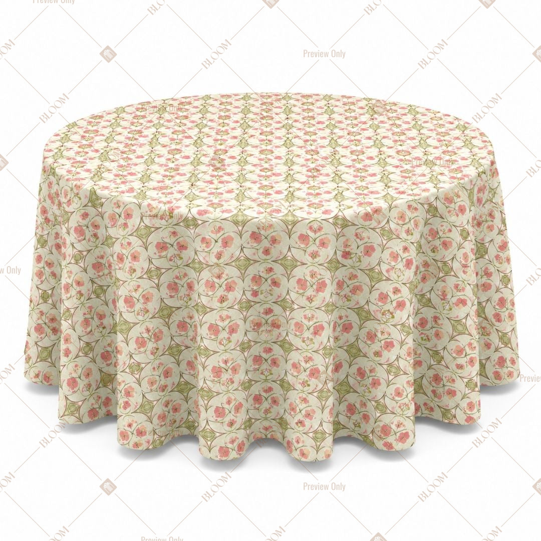 Beige Floral Trellis Table Cover Pack Of 6