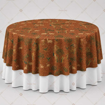 Rustic Terracotta Floral Table Overlay Pack of 6