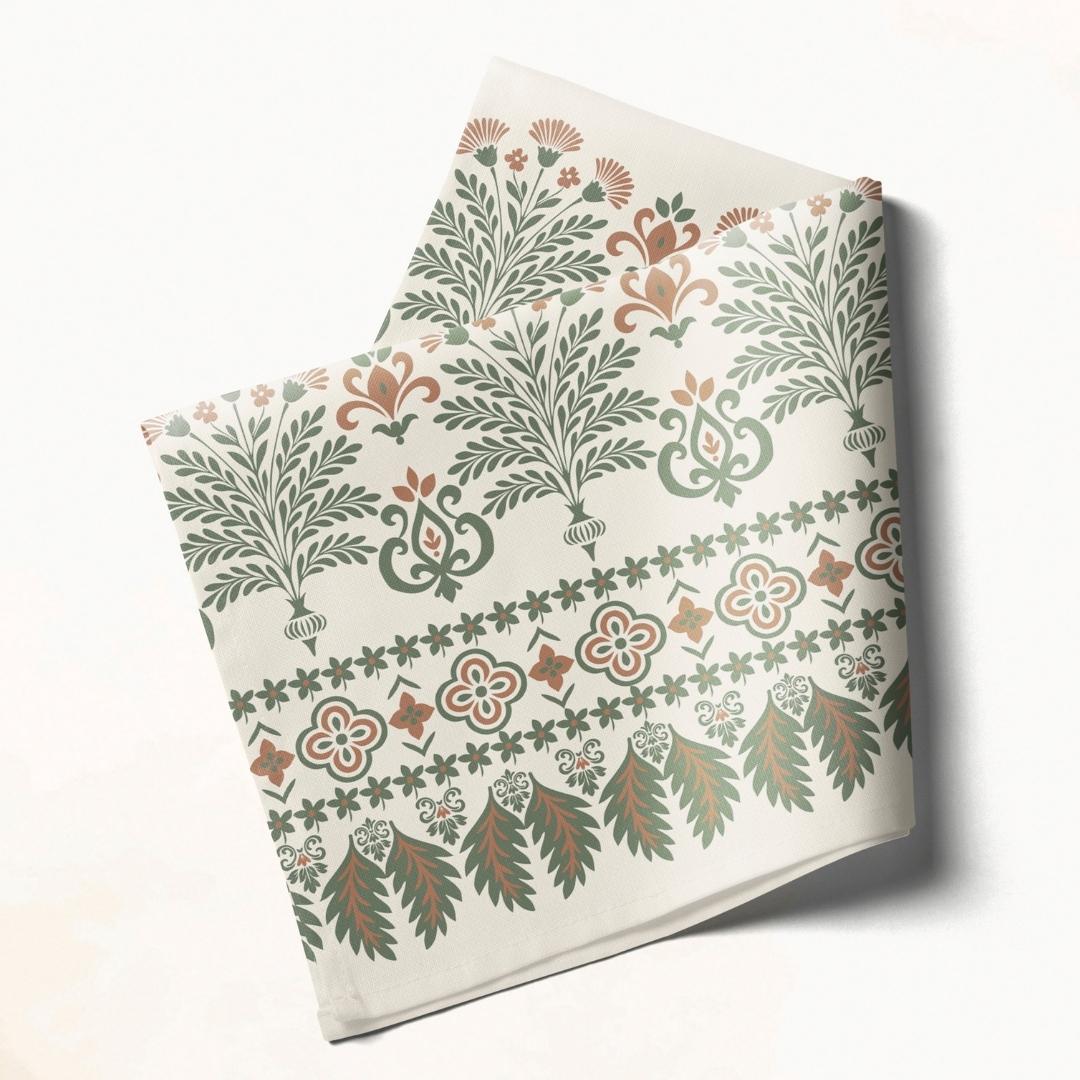 Floral Border: Napkins 18" X 18" - Pack Of 20