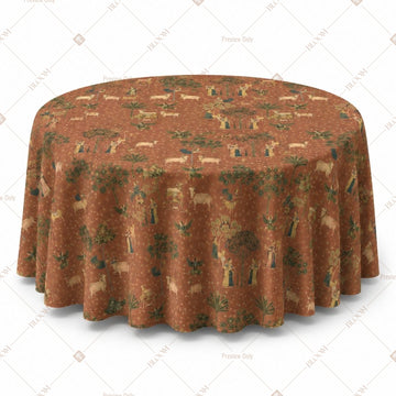Rustic Brown Floral Table Cover Pack Of 6