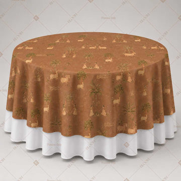 Brown Polka Dot Table Overlay Pack of 6