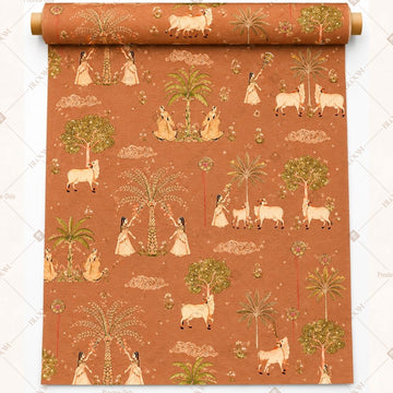 Terracotta Animal Parade Fabric Roll Pack of 25