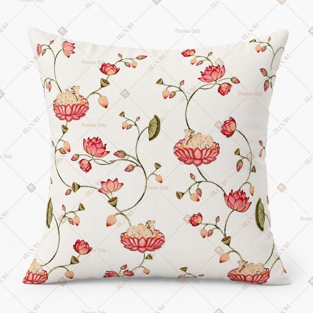 Floral Bird Print Cushion Cover Pack of 12
