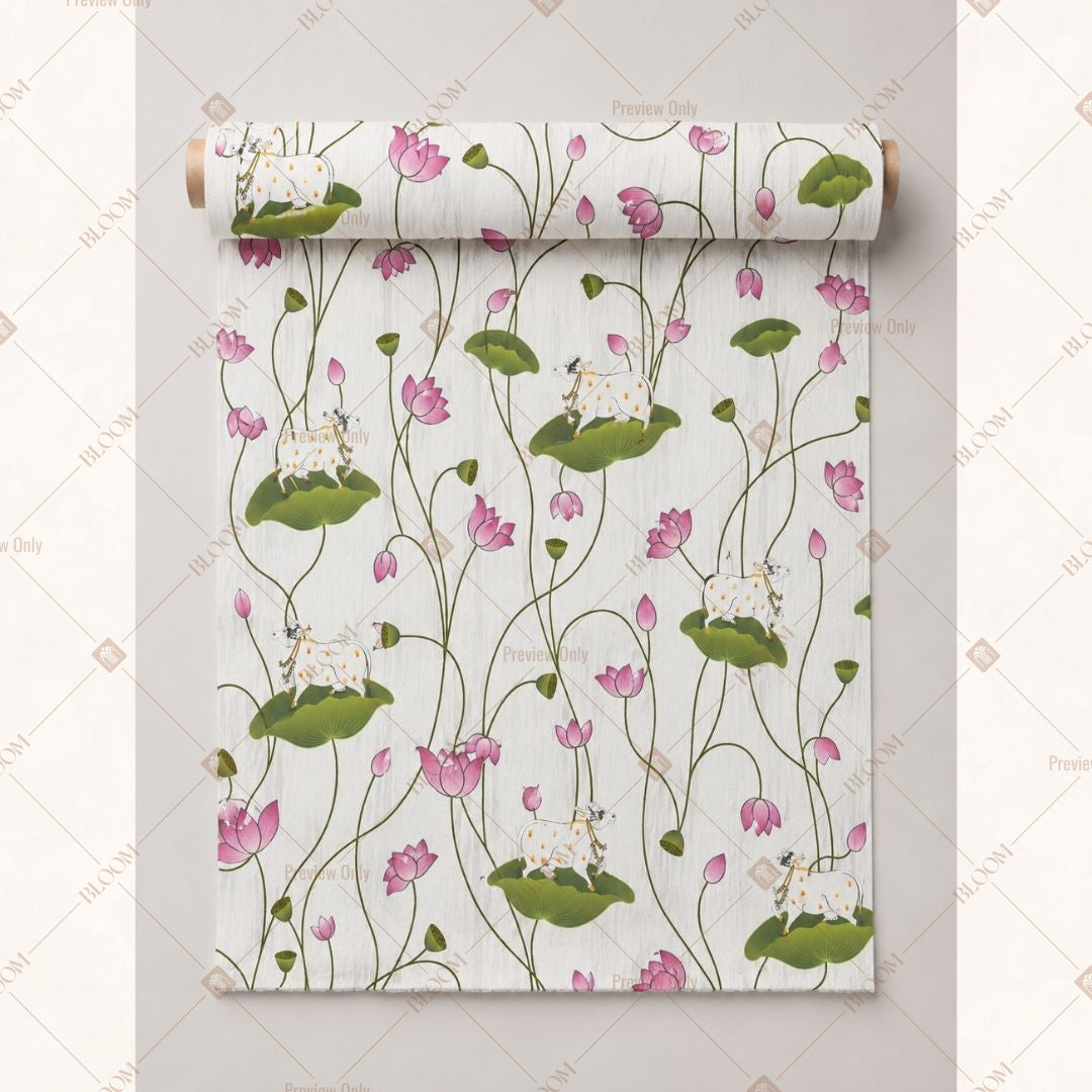 Lavender Floral Sprig Fabric Roll Pack of 25