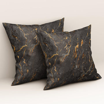 Charcoal Marble Luxe: Cushion Cover - Pack of 12
