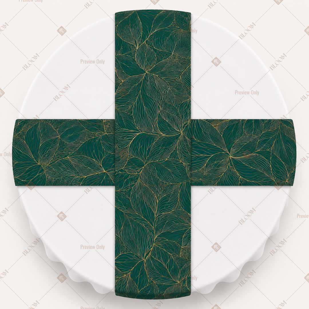 Emerald Botanical Luxe Table Runner Pack Of 12