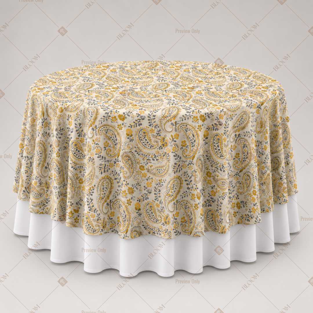 Gold Floral Trellis Table Overlay Pack of 6