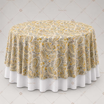 Gold Floral Trellis Table Overlay Pack of 6