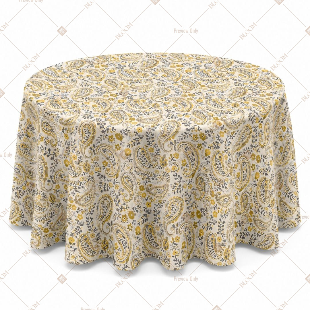 Golden Floral Medallion Table Cover Pack Of 6