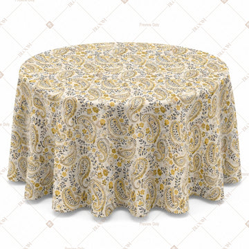 Golden Floral Medallion Table Cover Pack Of 6