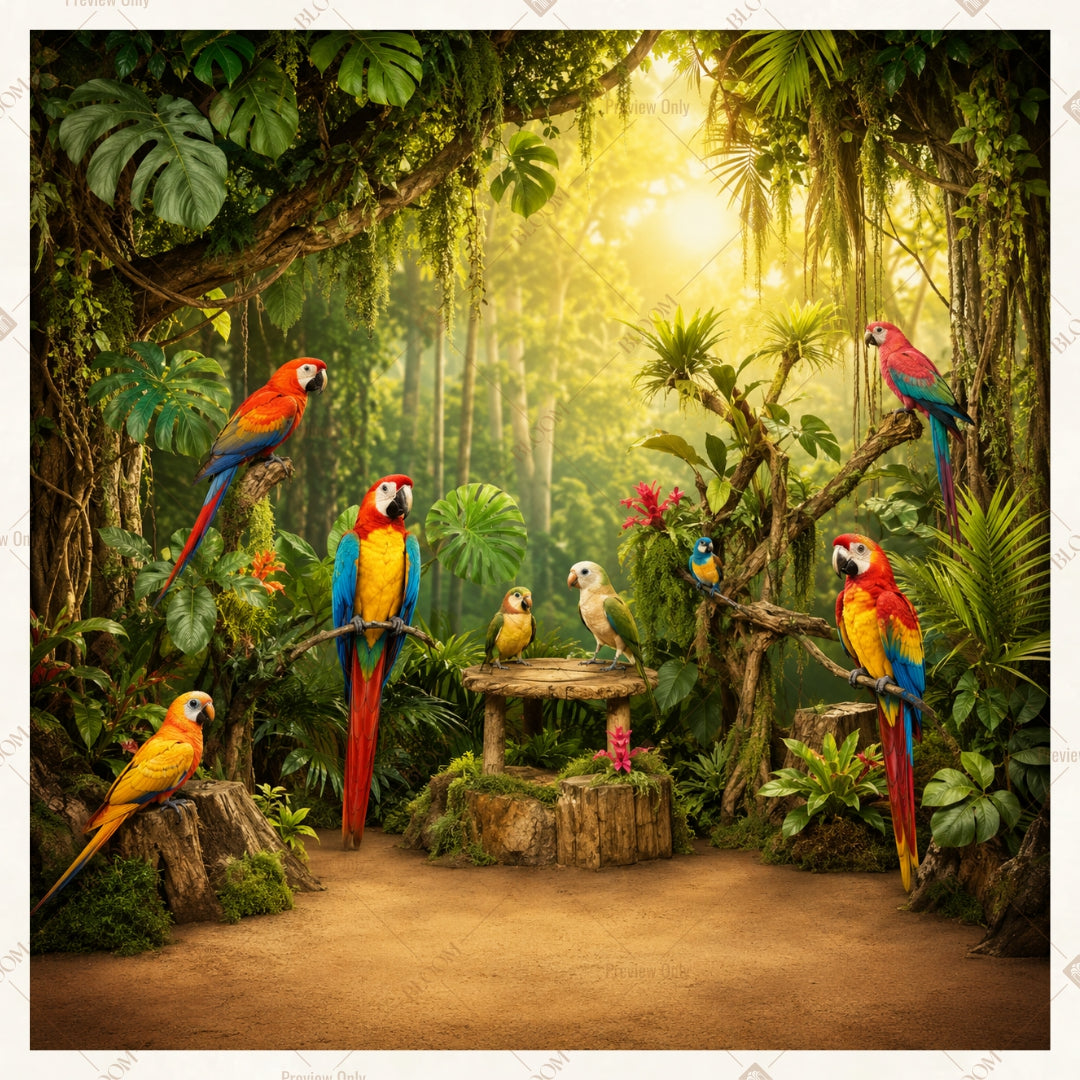 Enchanted Forest Adventure Square Backdrop