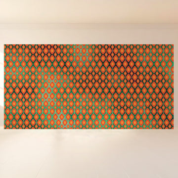 Royal Green Floral Honeycomb: Backdrop - wide