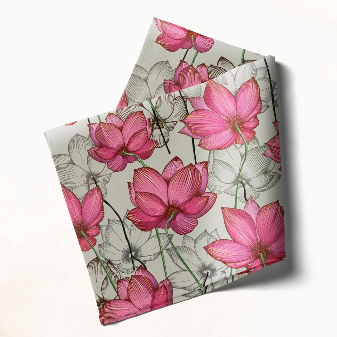 Pink Lotus: Napkins 18" X 18" - Pack Of 20
