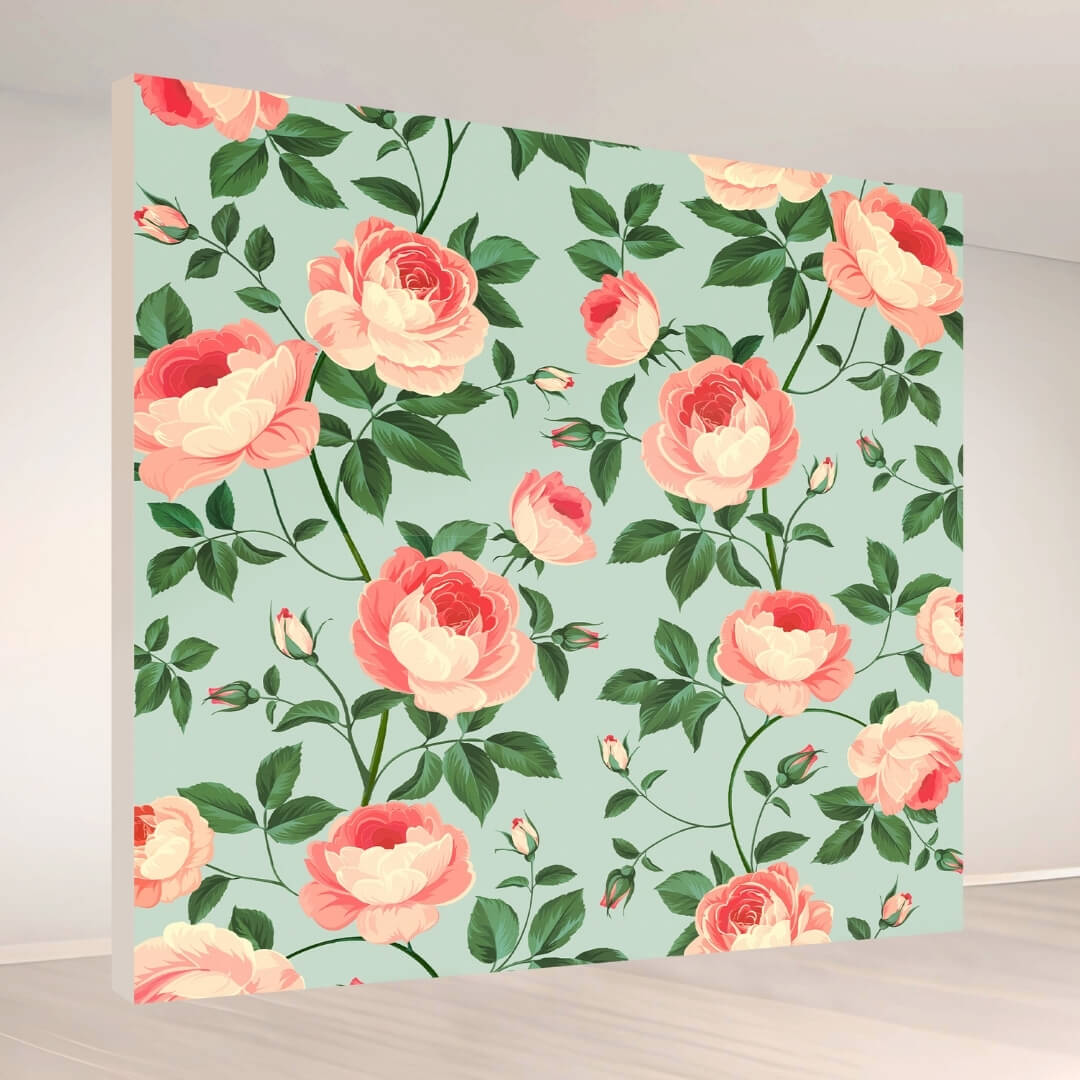 Blush Rose Blossom: Backdrop - square