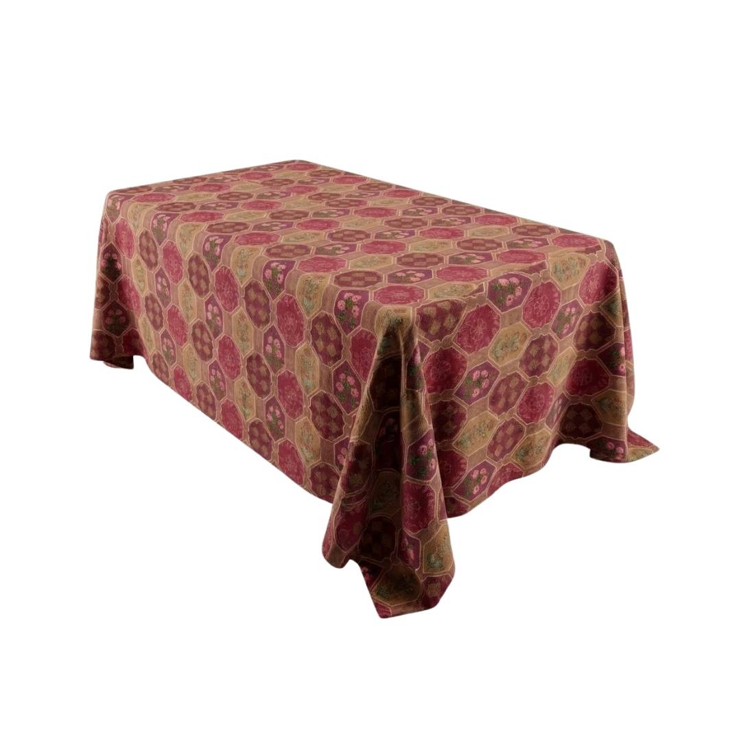 Regal Ruby Mosaic Rectangle Table Cover - Pack Of 6