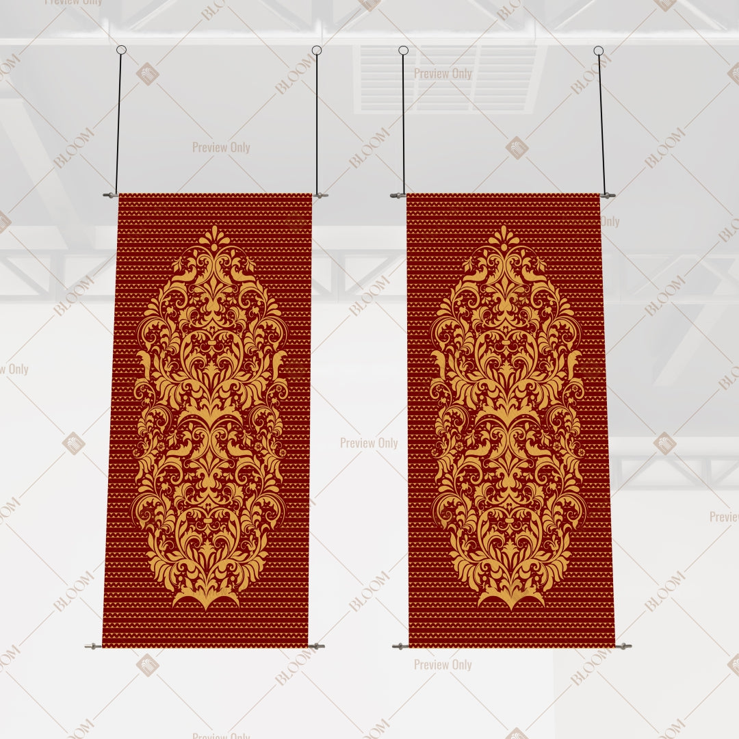 Royal Gold Damask Hanging Scroll