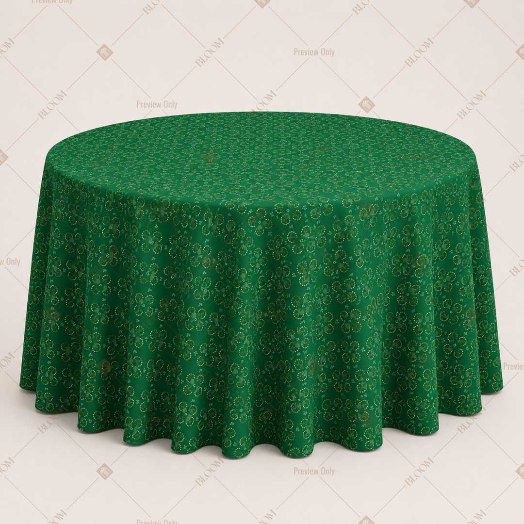 Emerald Green Geometric Table Cover Pack Of 6