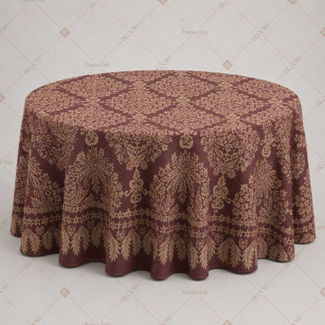 Mauve Ornamental Floral Table Cover Pack Of 6