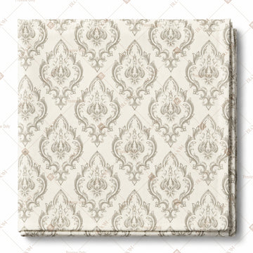Classic White Damask Pattern Design