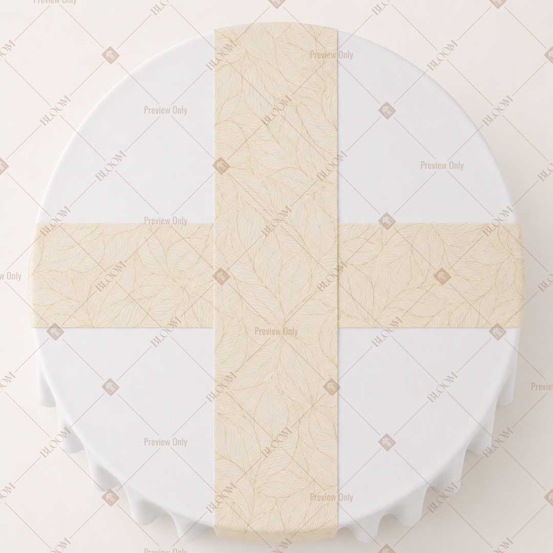 Ivory Solid Table Runner Pack Of 12