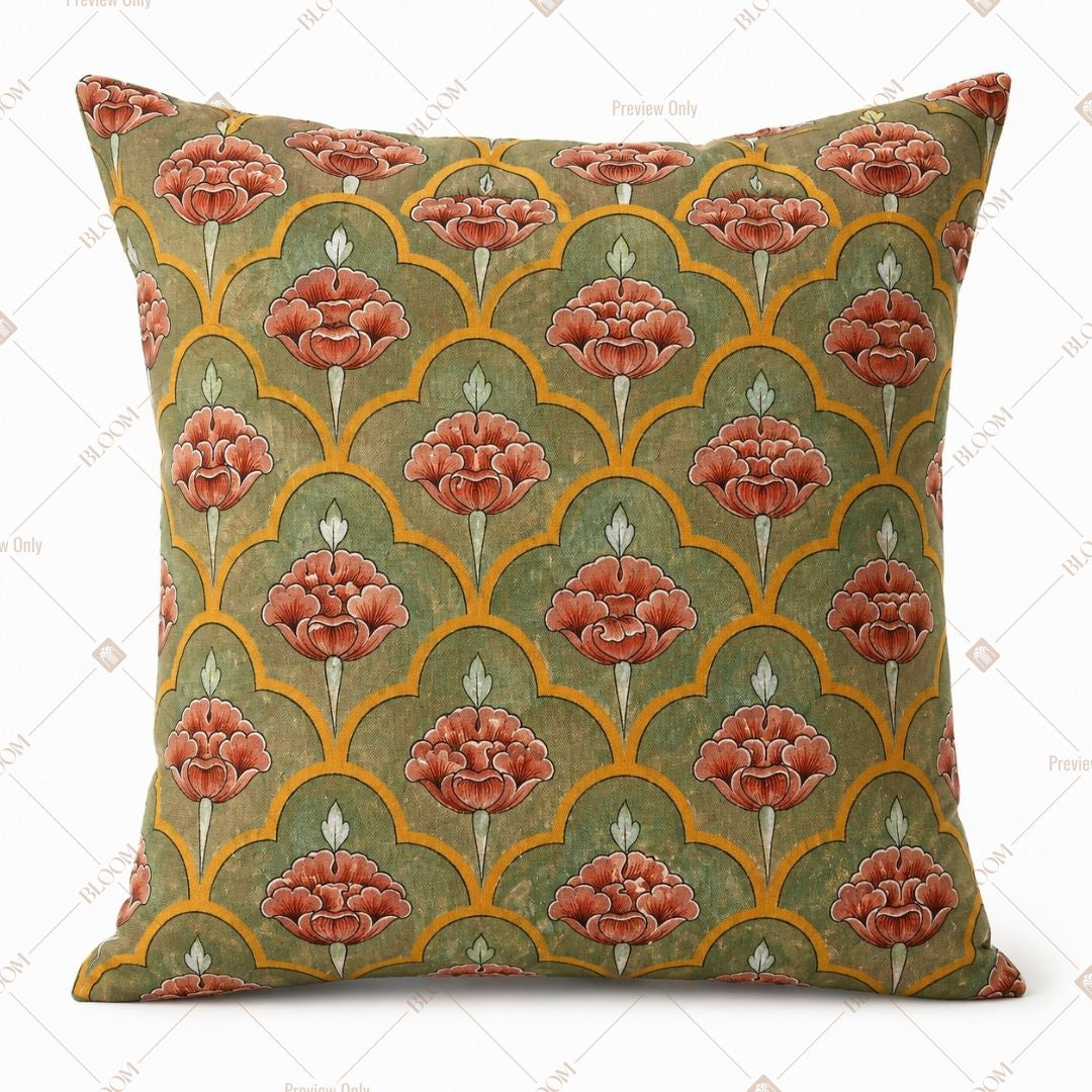 Rustic Mughal Pattern Cushion Cover Pack of 12