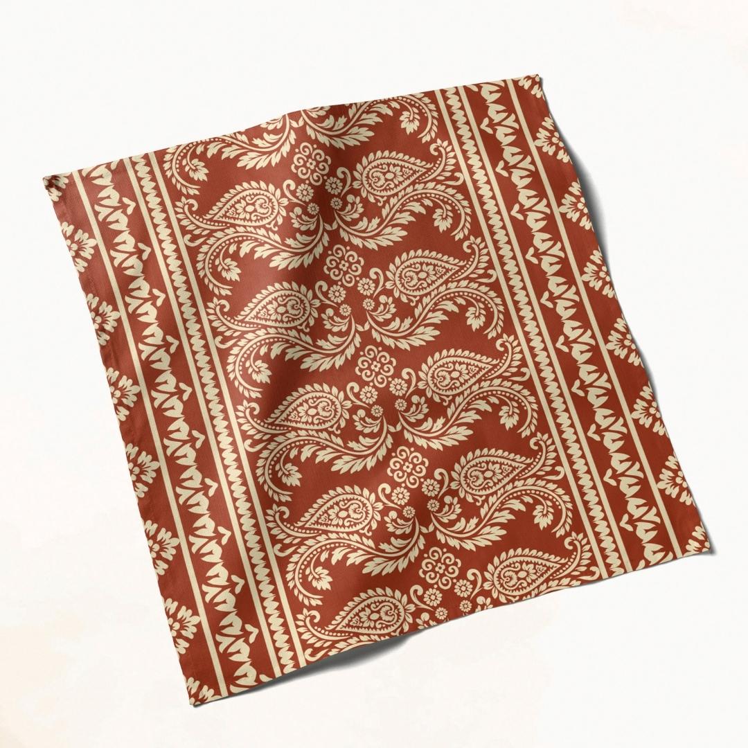 Striped Paisley: Napkins 18" X 18" - Pack Of 20
