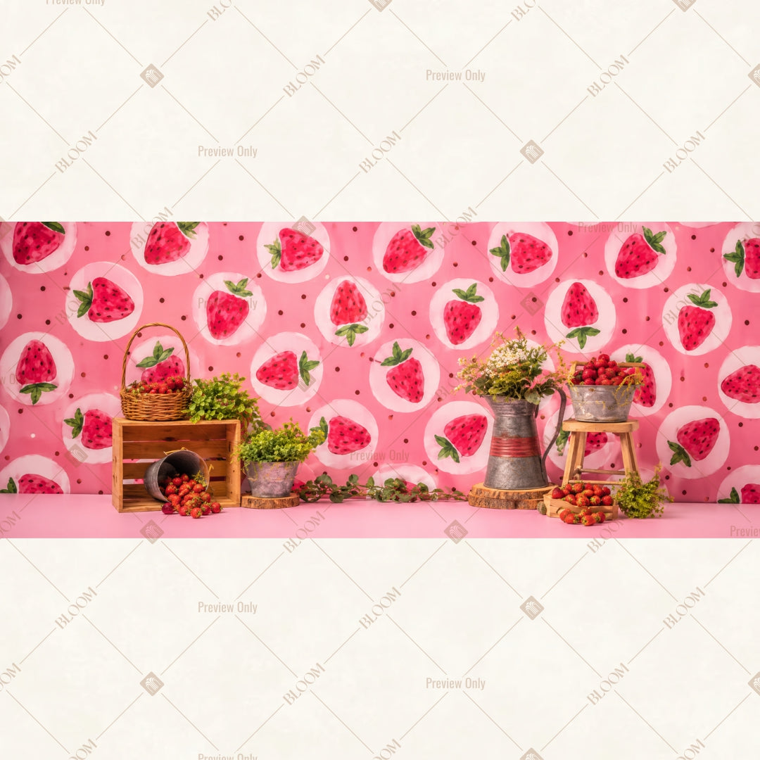 Pink Watermelon Party Wide Backdrop