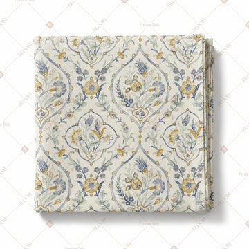 Blue Vintage Paisley Pattern Design