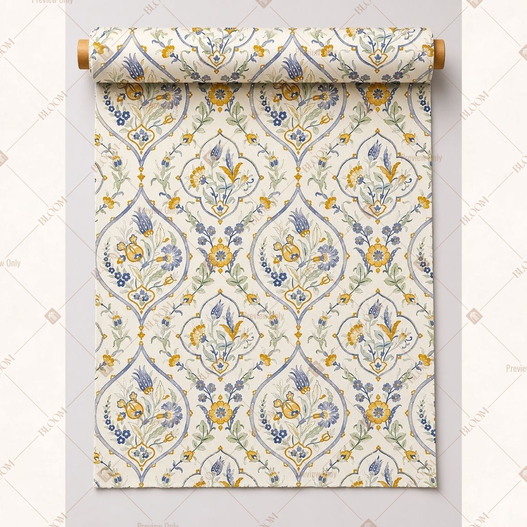 Blue Golden Diamond Fabric Roll Pack of 25