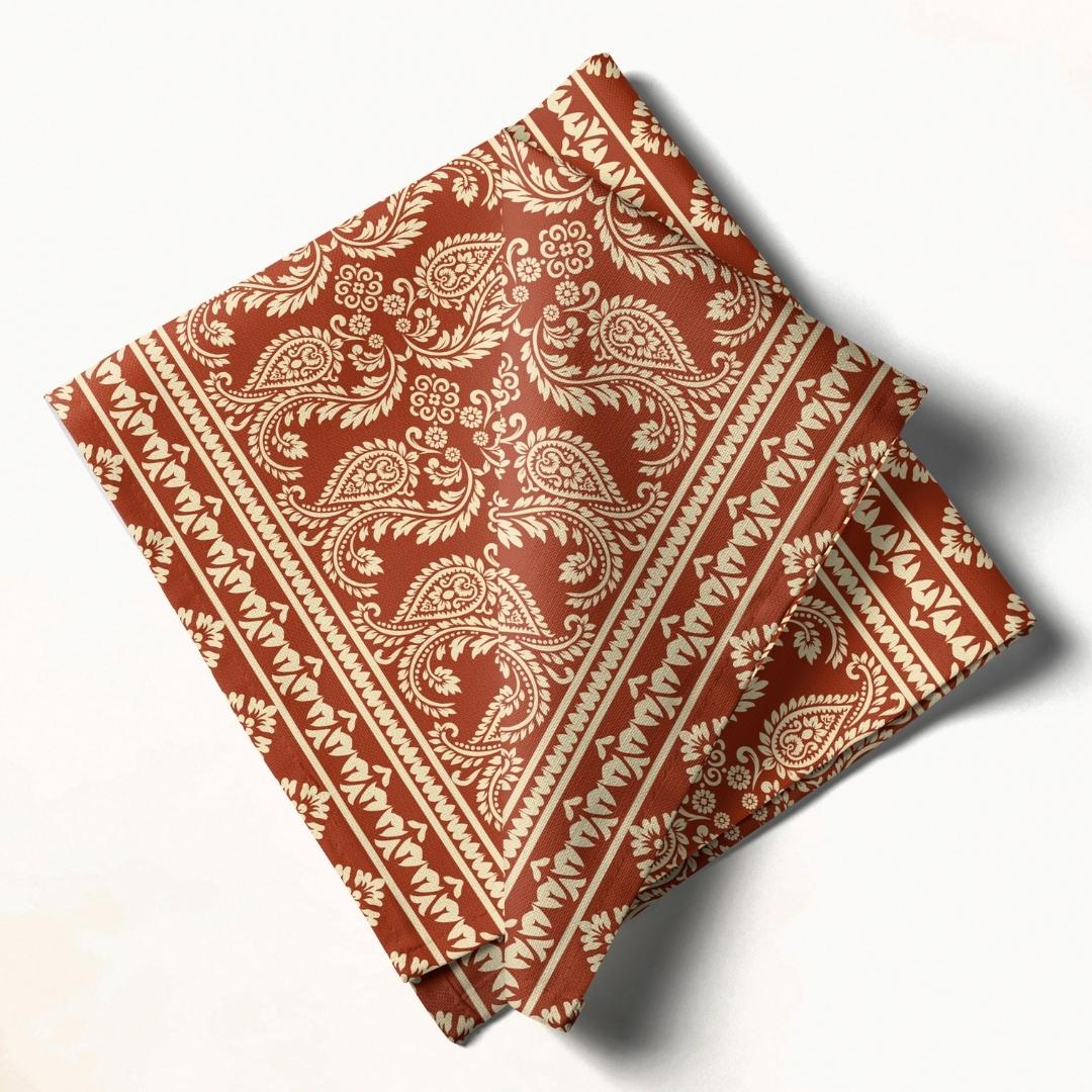 Striped Paisley: Napkins 18" X 18" - Pack Of 20